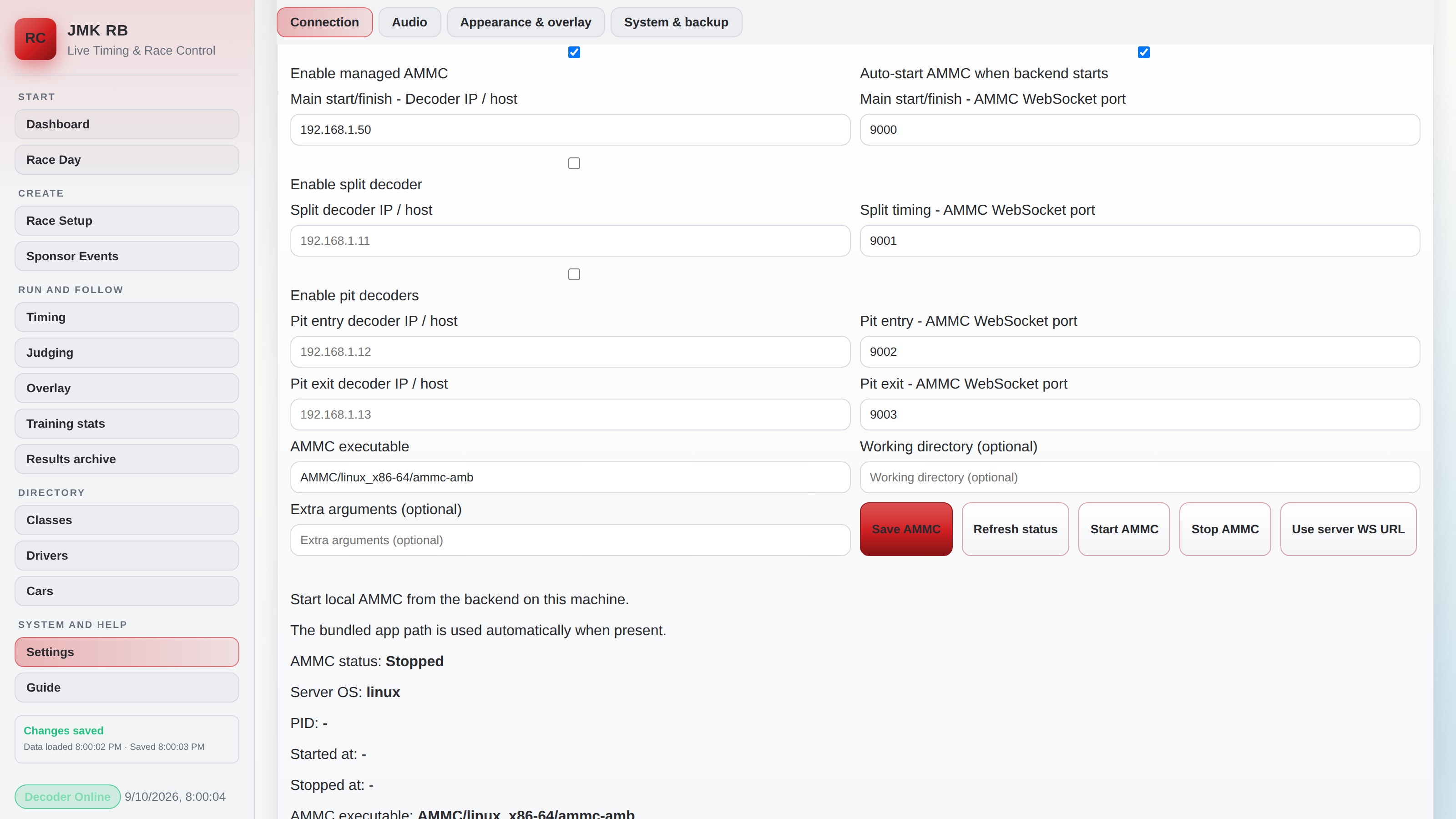 Managed AMMC configuration